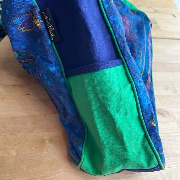 Laurel Burch Sun Sand Canine Family Blue Beach Tote Bag - Picture 8 of 12